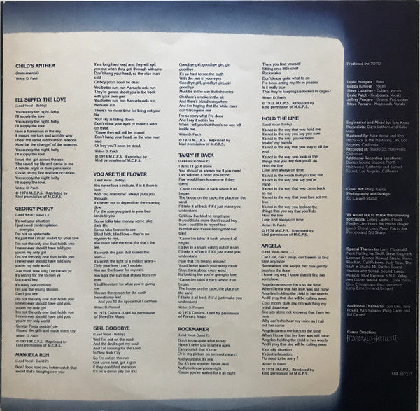 Toto – Toto LP vinyl record, image 4 of 6