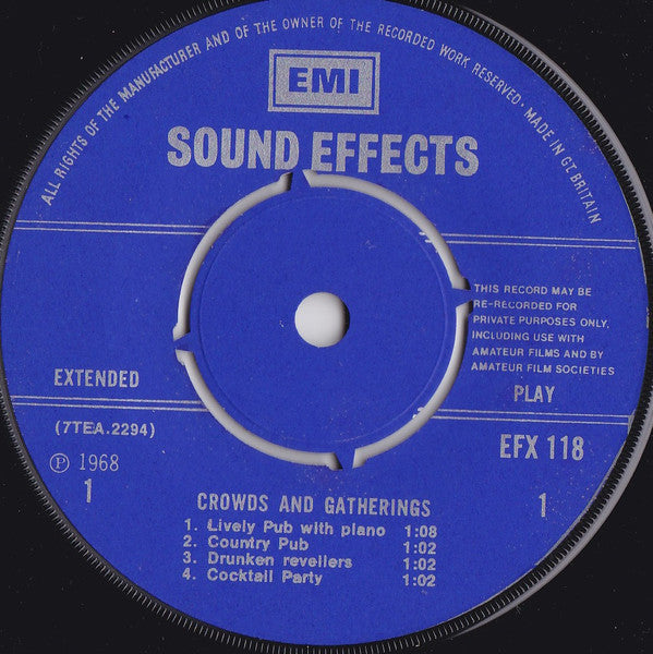 No Artist – Crowds And Gatherings 7" vinyl record, image 3 of 4