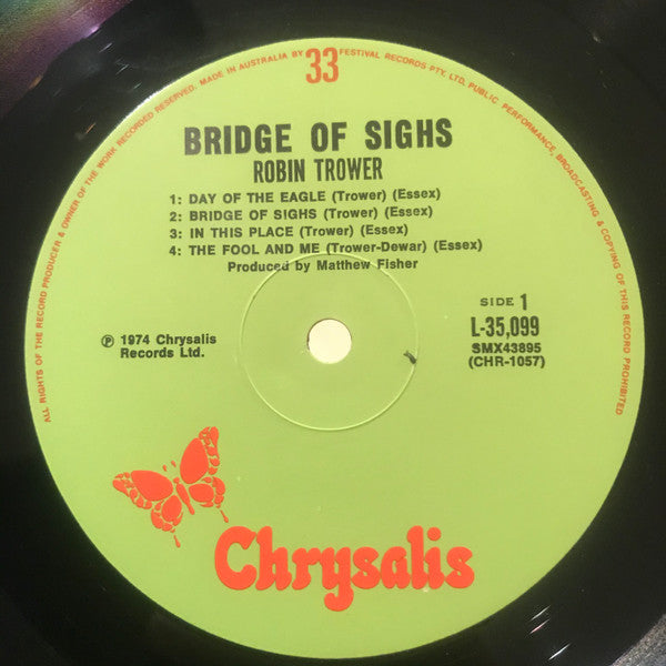 Robin Trower – Bridge Of Sighs LP vinyl record, image 2 of 3