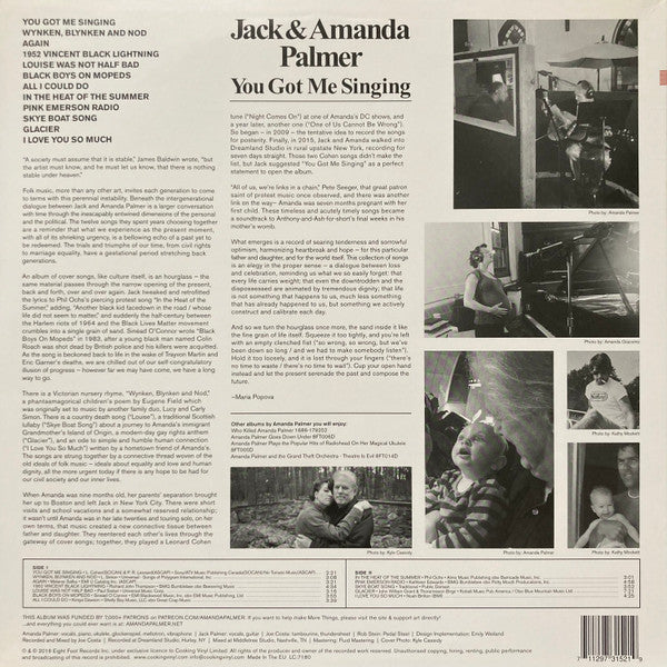 Jack Palmer, Amanda Palmer – You Got Me Singing LP vinyl record, image 2 of 6