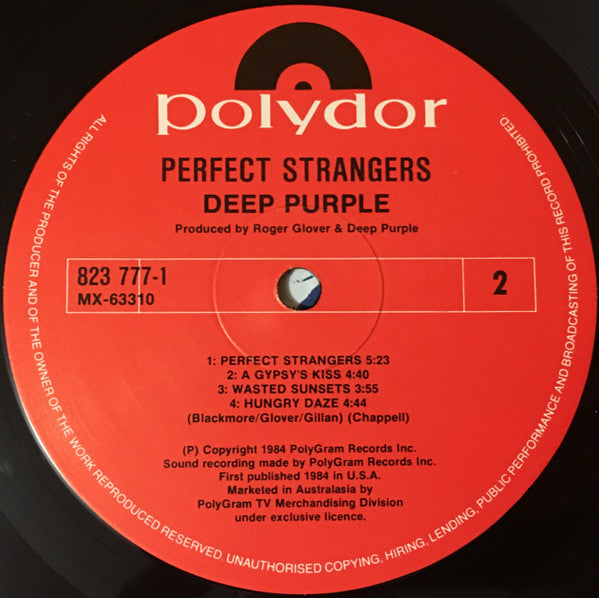 Deep Purple – Perfect Strangers LP vinyl record, image 5 of 5