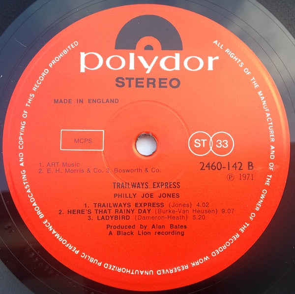 "Philly" Joe Jones – Trailways Express LP vinyl record, image 4 of 4