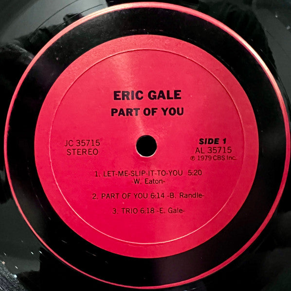 Eric Gale – Part Of You LP vinyl record, image 8 of 8