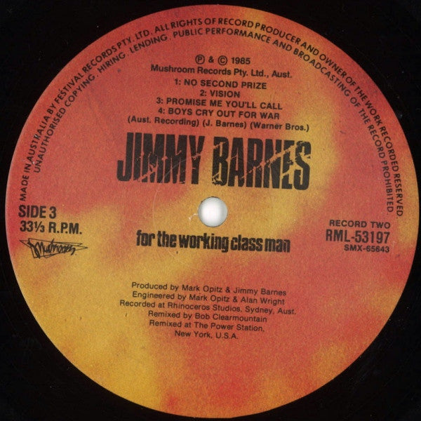 Jimmy Barnes – For The Working Class Man (2xLP) LP vinyl record, image 5 of 6