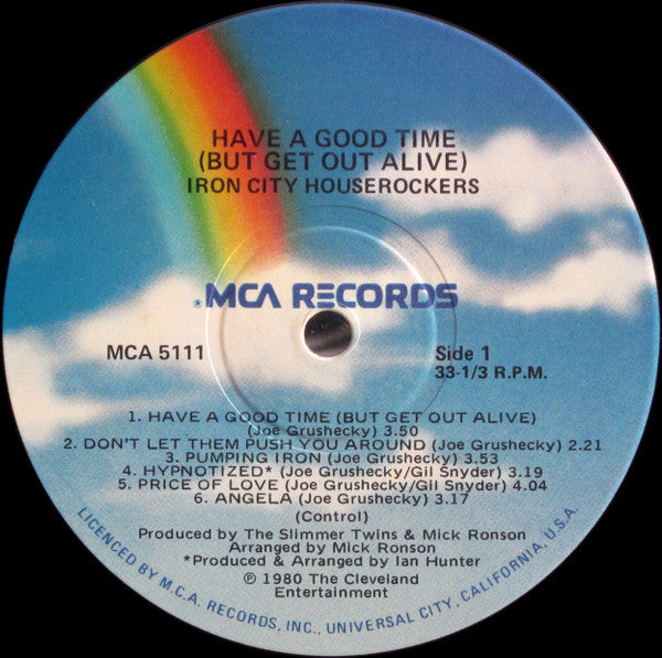 Iron City Houserockers – Have A Good Time (But Get Out Alive) LP vinyl record, image 3 of 4