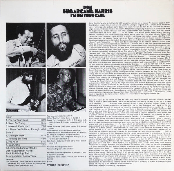 Don "Sugarcane" Harris – I'm On Your Case LP vinyl record, image 2 of 4