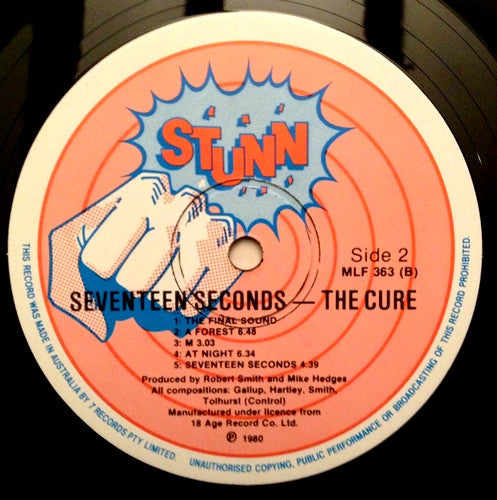 The Cure – Seventeen Seconds LP vinyl record, image 5 of 5