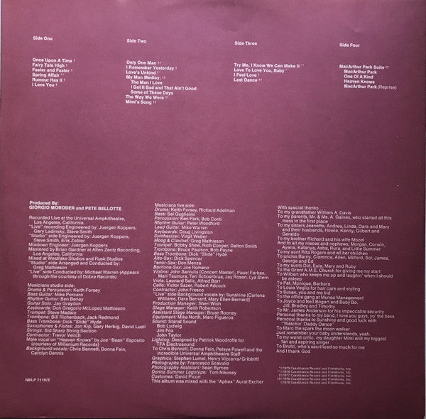 Donna Summer – Live And More (2xLP) LP vinyl record, image 4 of 8