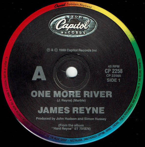 James Reyne – One More River 7" vinyl record, image 3 of 5
