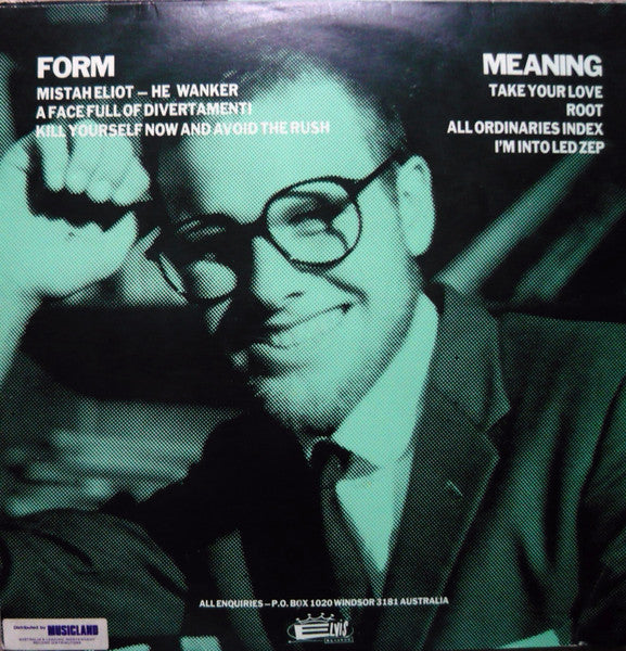 TISM – Form And Meaning Reach Ultimate Communion 12" vinyl record, image 2 of 6
