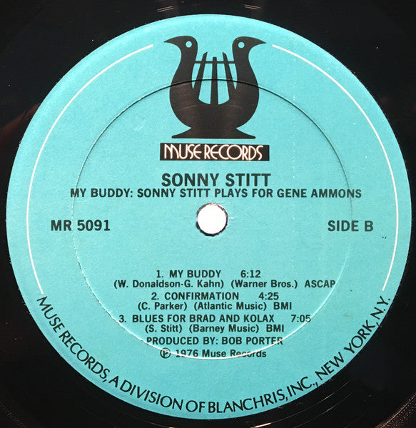 Sonny Stitt – "My Buddy" (Sonny Stitt Plays For Gene Ammons) LP vinyl record, image 4 of 4
