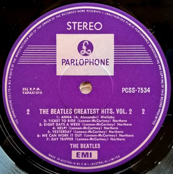 The Beatles – Greatest Hits Volume 1 And 2 (2xLP) LP vinyl record, image 6 of 9