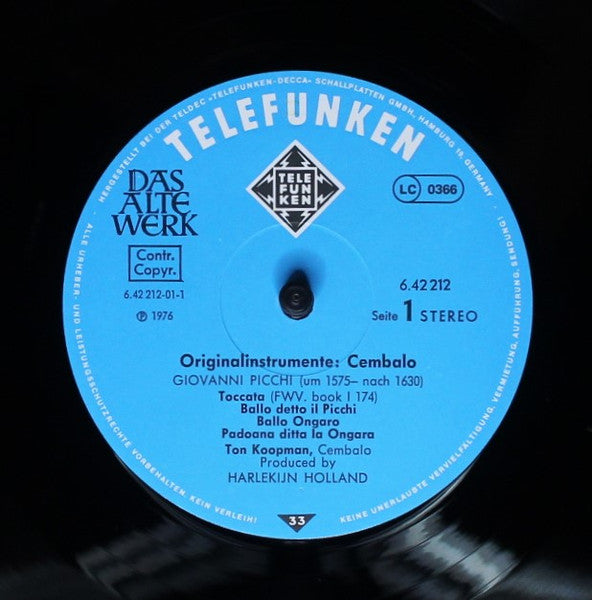 Ton Koopman – Cembalo • Harpsichord LP vinyl record, image 3 of 4