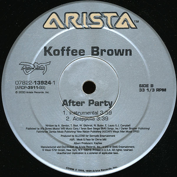 Koffee Brown – After Party 12" vinyl record, image 2 of 3