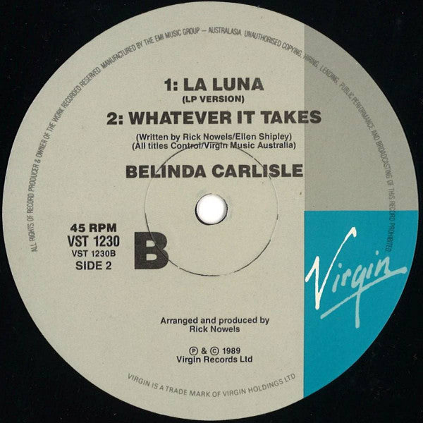 Belinda Carlisle – La Luna 12" vinyl record, image 2 of 3