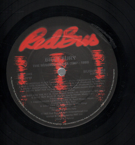 Billy Fury – The Missing Years: 1967-1980 LP vinyl record, image 3 of 6