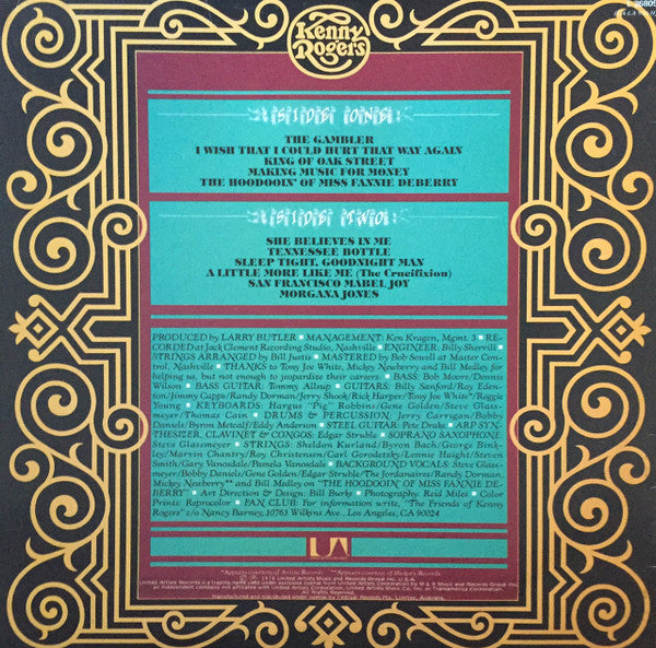 Kenny Rogers – The Gambler LP vinyl record, image 2 of 4