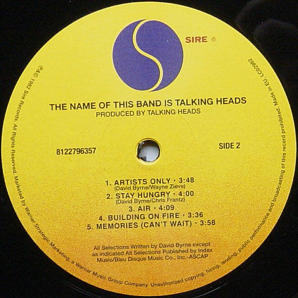 Talking Heads – The Name Of This Band Is Talking Heads (2xLP) LP vinyl record, image 4 of 10