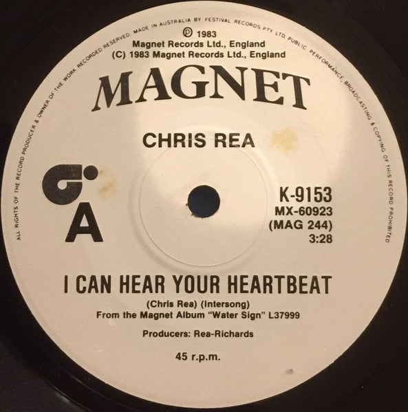 Chris Rea – I Can Hear Your Heartbeat 7" vinyl record