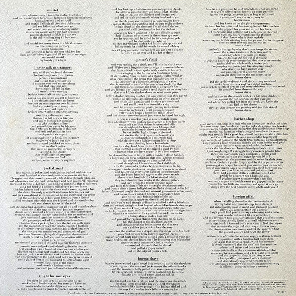 Tom Waits – Foreign Affairs LP vinyl record, image 6 of 6