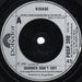 Visage – Damned Don't Cry 7" vinyl record, image 1 of 4