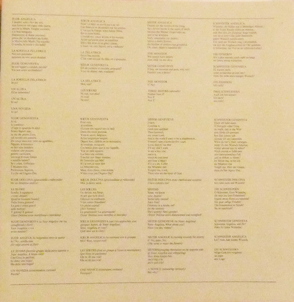 Giacomo Puccini, Renata Scotto, Marilyn Horne, Ileana Cotrubas, Lorin Maazel, New Philharmonia Orchestra – Suor Angelica LP vinyl record, image 10 of 10