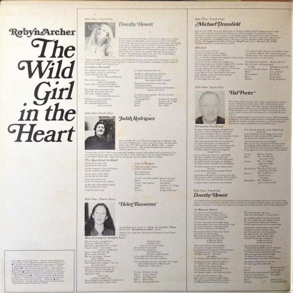 Robyn Archer – The Wild Girl In The Heart LP vinyl record, image 2 of 10