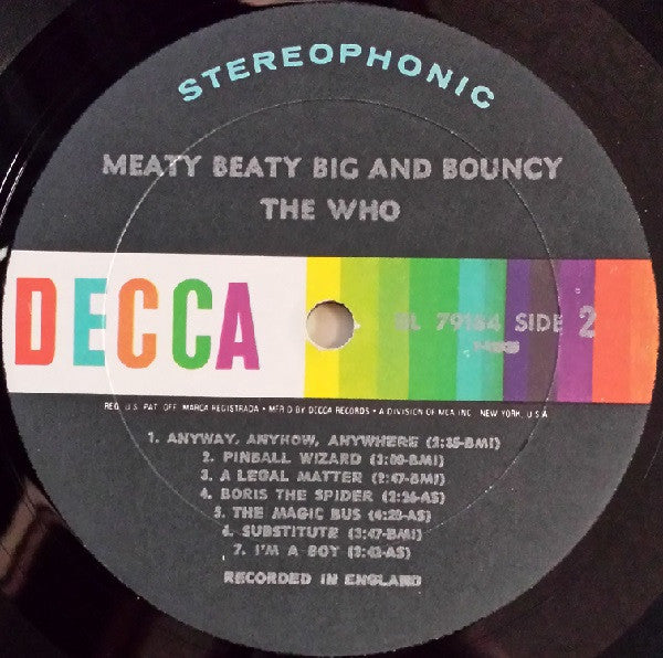 The Who – Meaty Beaty Big And Bouncy LP vinyl record, image 4 of 4