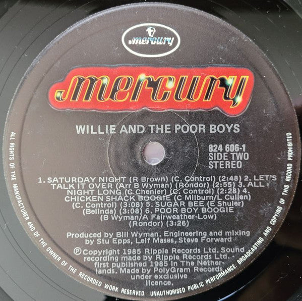 Willie And The Poor Boys – Willie And The Poor Boys LP vinyl record, image 4 of 6