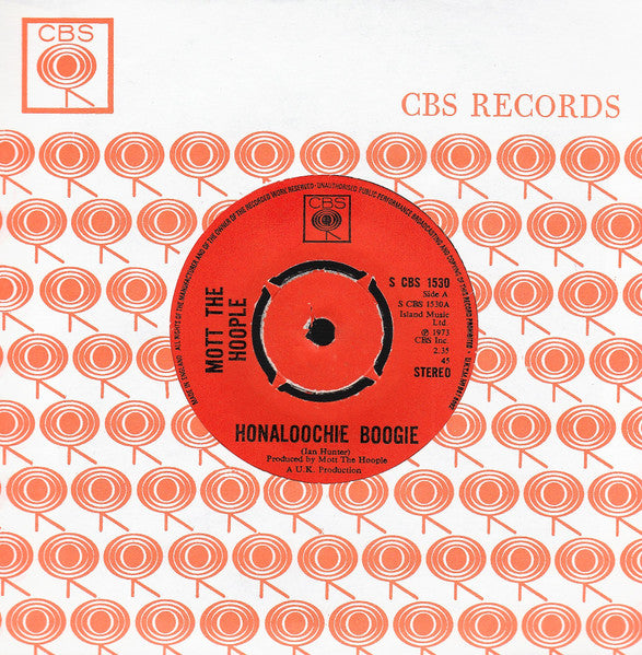 Mott The Hoople – Honaloochie Boogie 7" vinyl record, image 3 of 3