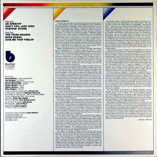 Hank Mobley – Third Season LP vinyl record, image 2 of 4