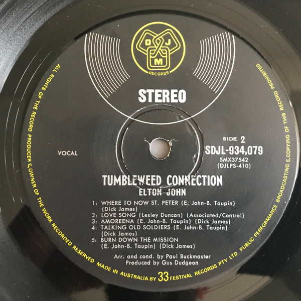 Elton John – Tumbleweed Connection LP vinyl record, image 6 of 10