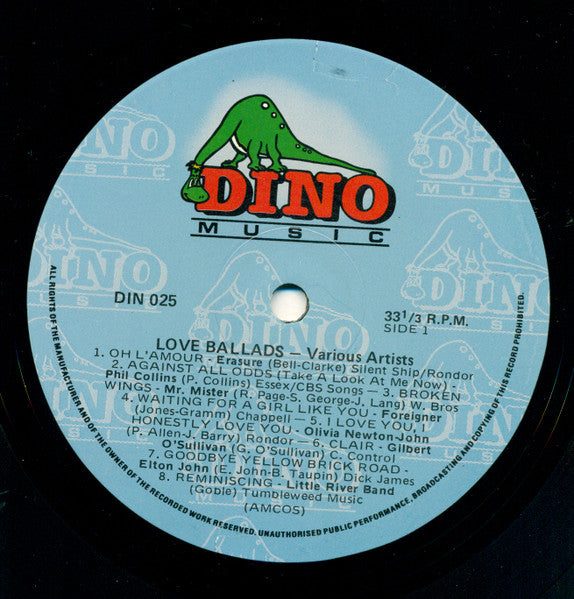 Various – Love Ballads LP vinyl record, image 3 of 4