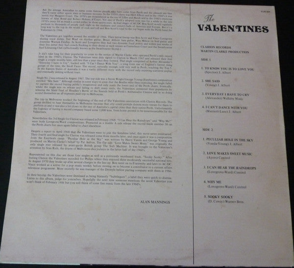 The Valentines – The Valentines LP vinyl record, image 3 of 5