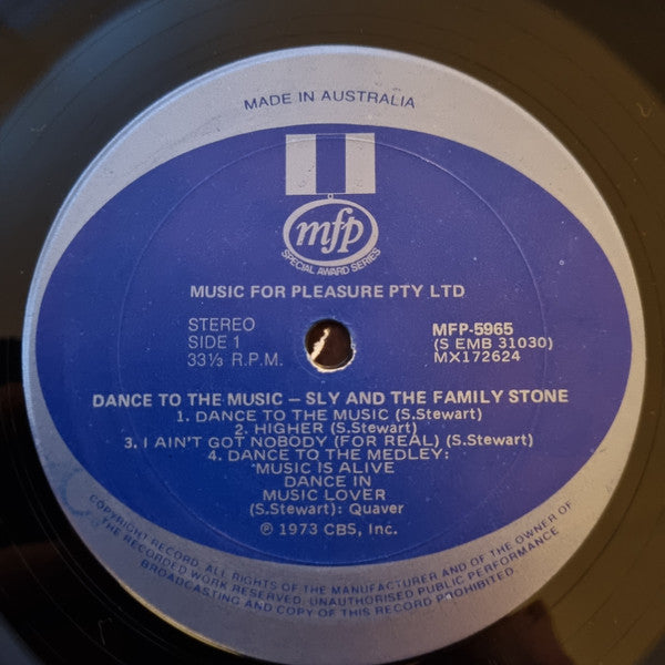 Sly & The Family Stone – Dance To The Music LP vinyl record, image 4 of 4