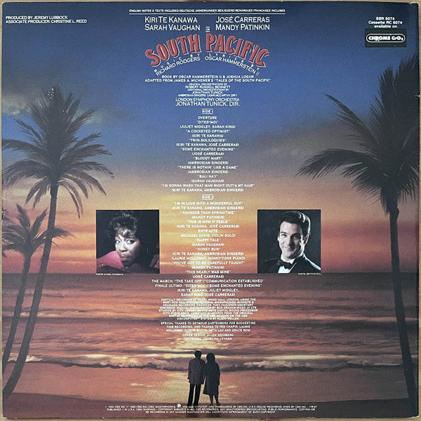 Kiri Te Kanawa, José Carreras, Sarah Vaughan, Mandy Patinkin – South Pacific LP vinyl record, image 2 of 4