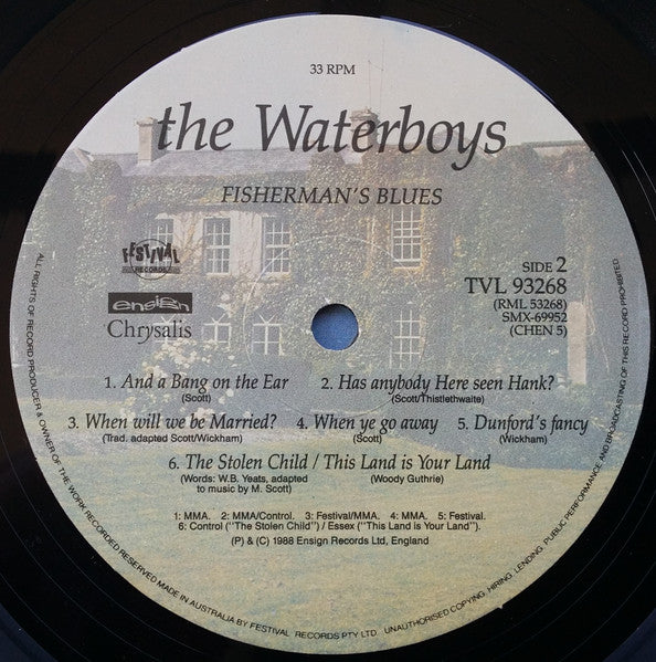 The Waterboys – Fisherman's Blues LP vinyl record, image 6 of 6