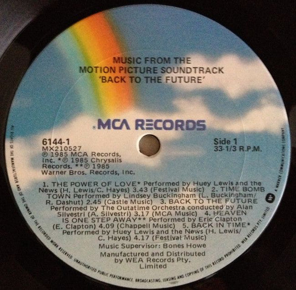 Various – Back To The Future (Music From The Motion Picture Soundtrack) LP vinyl record, image 3 of 4