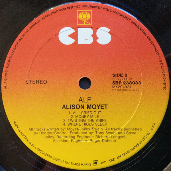 Alison Moyet – Alf LP vinyl record, image 6 of 7