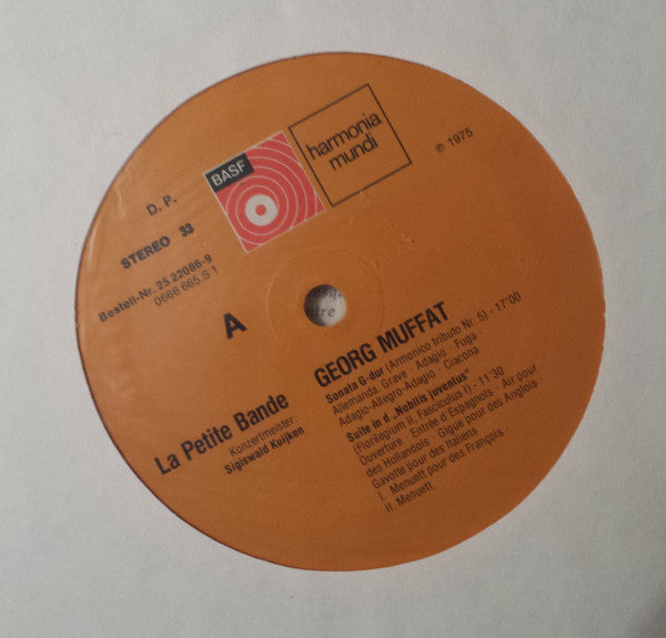 Georg Muffat, La Petite Bande – Concerti & Suiten LP vinyl record, image 5 of 5