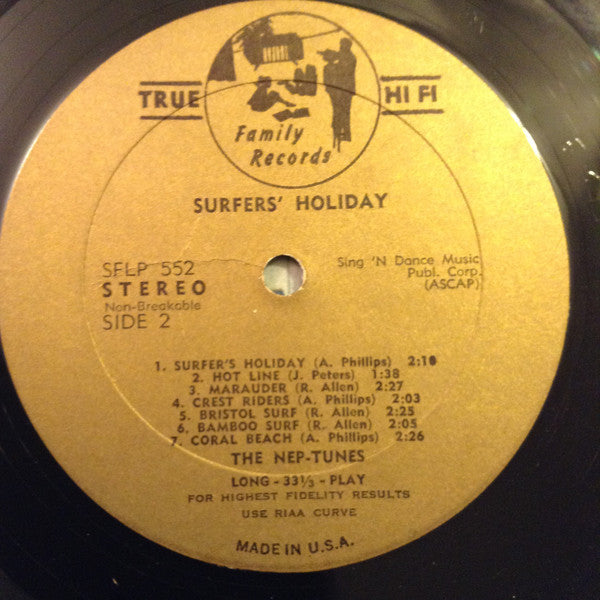 The Nep-Tunes – Surfers' Holiday LP vinyl record, image 4 of 4