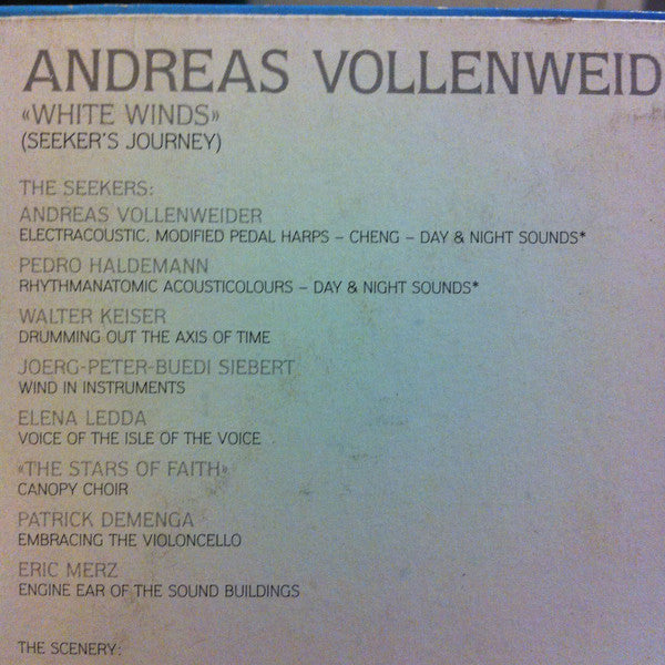 Andreas Vollenweider – White Winds (Seeker's Journey) LP vinyl record, image 3 of 8