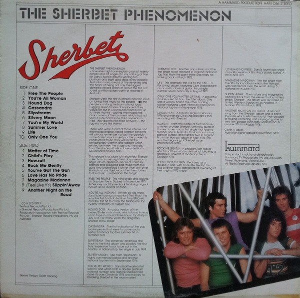 Sherbet – The Sherbet Phenomenon LP vinyl record, image 2 of 4