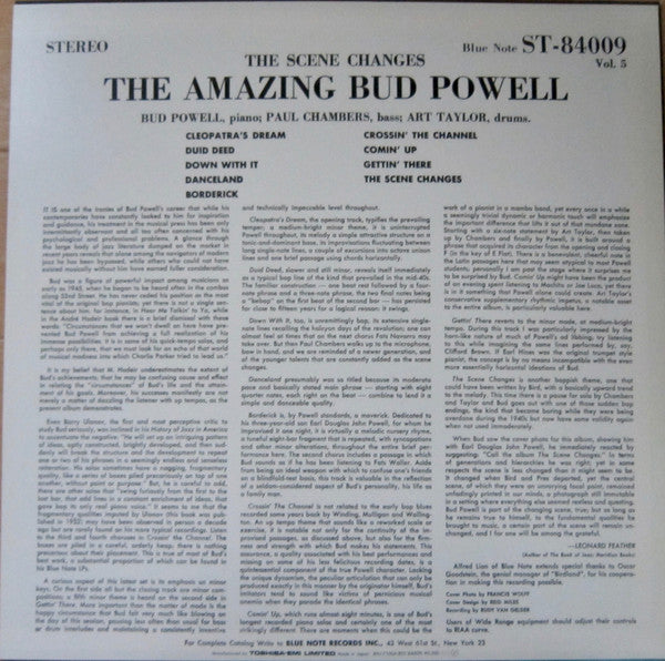 Bud Powell – The Scene Changes, Vol. 5 LP vinyl record, image 4 of 9