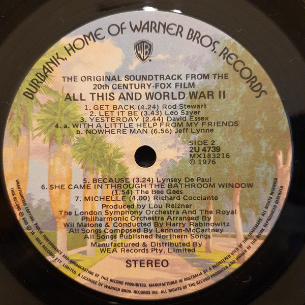 Various – All This And World War II (2xLP) LP vinyl record, image 10 of 10