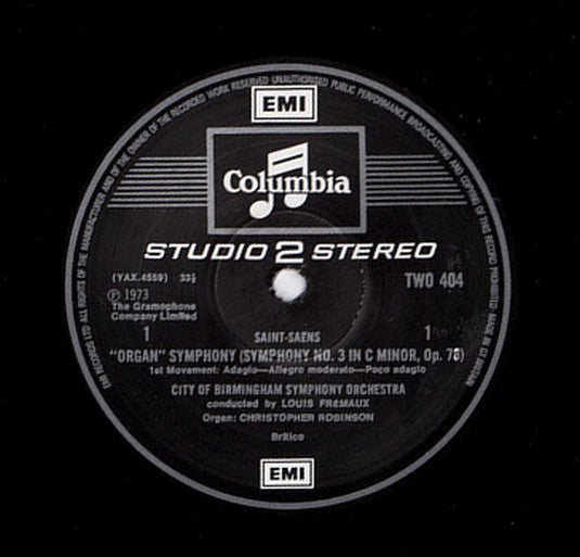 Camille Saint-Saëns, City Of Birmingham Symphony Orchestra, Christopher Robinson, Louis Frémaux – Saint-Saëns: Organ Symphony (Symphony No. 3 In C Minor, Op. 78) LP vinyl record, image 3 of 4