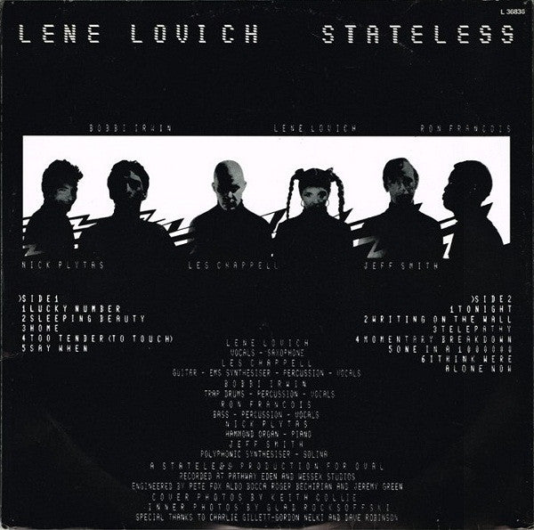 Lene Lovich – Stateless LP vinyl record, image 5 of 6