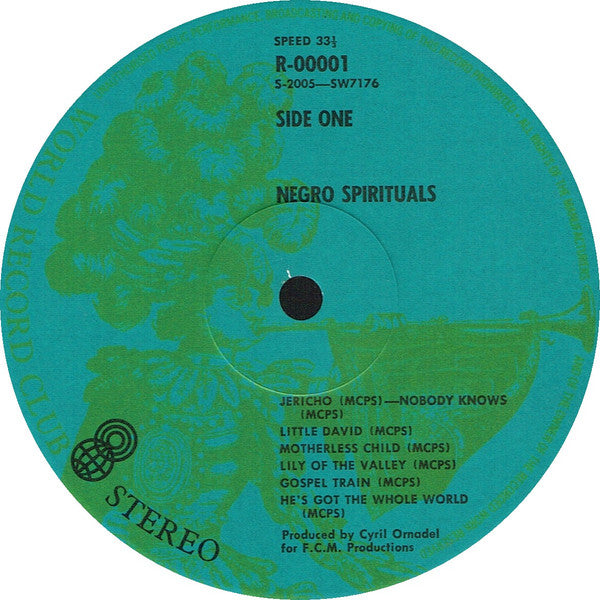 The New World Show Orchestra, The Linden Singers, George Browne, Martin Lawrence, Isabelle Lucas, Geoffrey Taylor – Negro Spirituals LP vinyl record, image 3 of 4