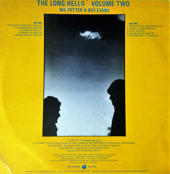 Nic Potter, Guy Evans – The Long Hello Volume Two LP vinyl record, image 2 of 4