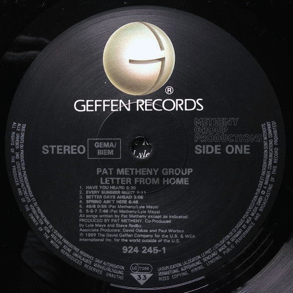Pat Metheny Group – Letter From Home LP vinyl record, image 3 of 7
